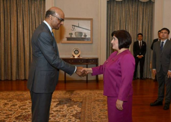 Sahibə Qafarova Sinqapur Prezidenti ilə görüşüb