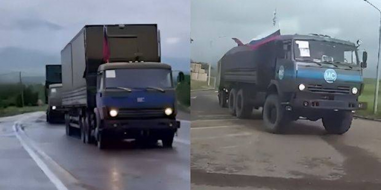 Rusiya sülhməramlı kontingentinin hərbi texnikasının növbəti partiyası Xocalıdan daşınır - Video