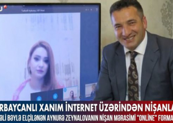 Azərbaycanlı xanım internet üzərindən nişanlandı – Video