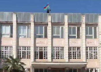 Xocavənddə Azərbaycan bayrağı dalğalandırıldı - Video